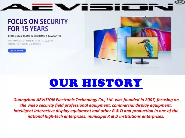 our history guangzhou aevision electronic