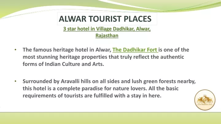 alwar tourist places