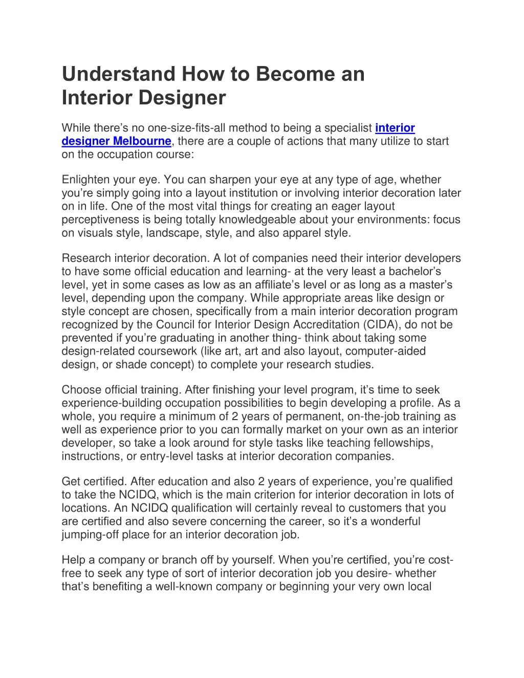 PPT - Understand How to Become an Interior Designer PowerPoint ...