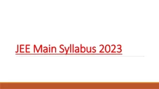 jee main syllabus 2023