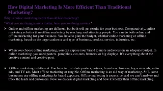 How Digital Marketing Is More Efficient Than Traditional Marketing