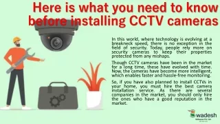 CCTV camera installation services near me