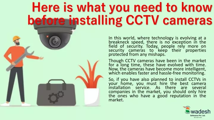 here is what you need to know before installing cctv cameras