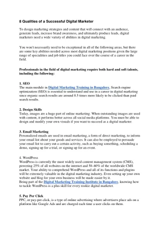 8 qualities of a successful digital marketer