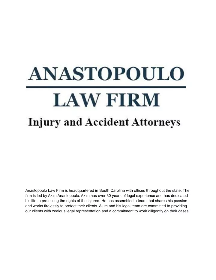 anastopoulo law firm is headquartered in south