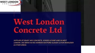 concrete supplier in London | West London Concrete Ltd