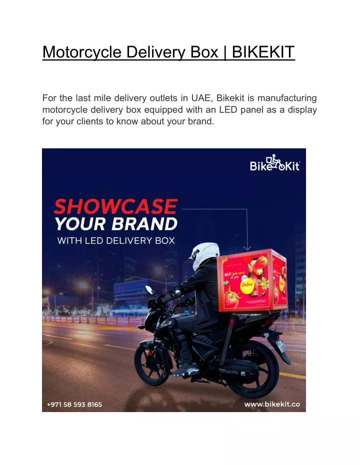 motorcycle delivery box bikekit