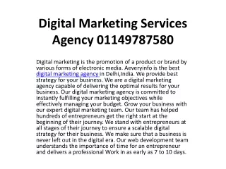 Digital Marketing Services Agency 01149787580