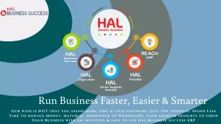 Run Business Faster, Easier & Smarter