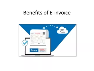 Benefits of E-invoice