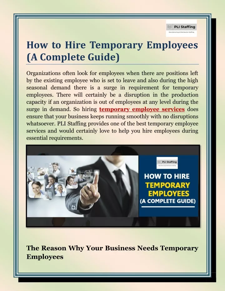 how to hire temporary employees a complete guide