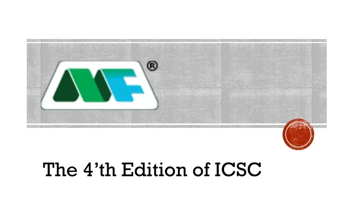 the 4 th edition of icsc