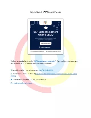 Integration of SAP Success Factors