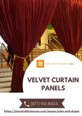 Velvet Curtain Panels | Leading Drape Suppliers | Pipe And Drape USA