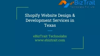 Shopify Website Design & Development Services in Texas