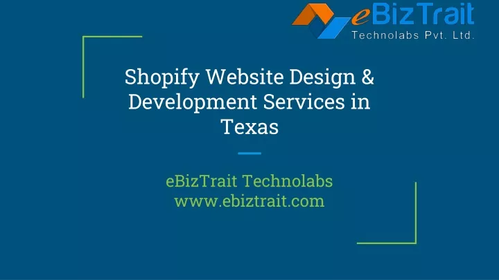 shopify website design development services in texas