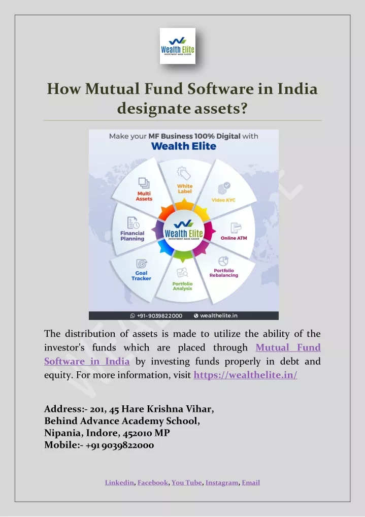 how mutual fund software in india designate assets