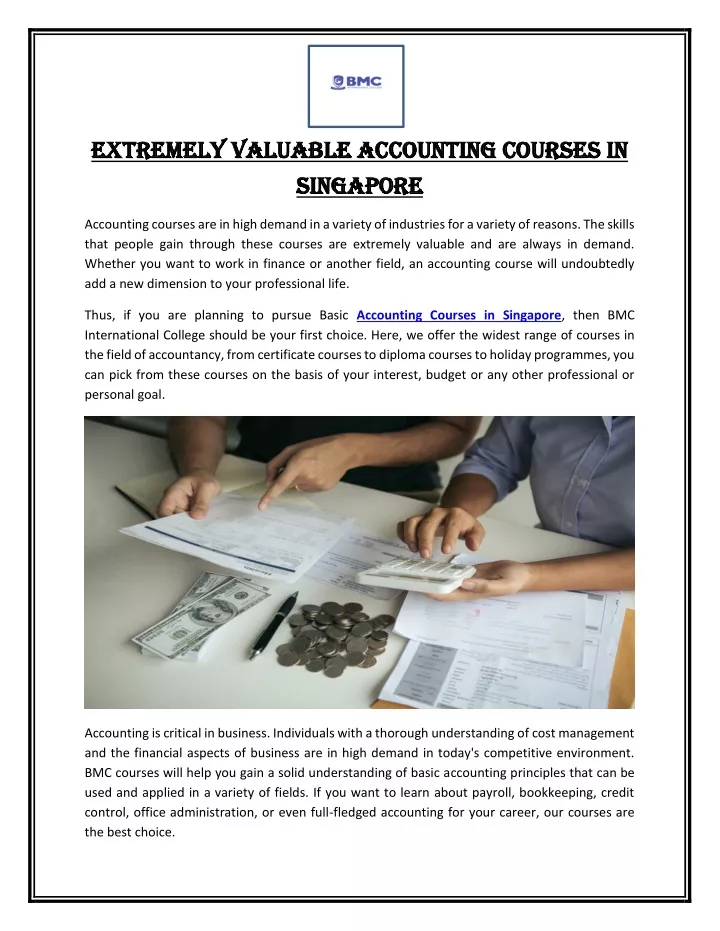 extremely valuable accounting courses