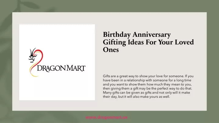 birthday anniversary gifting ideas for your loved