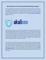 Why Should You Hire Search Engine Marketing Company - slide 1