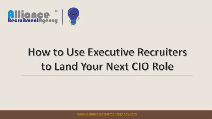 how to use executive recruiters to land your next