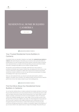 Residential Home Builders Canberra