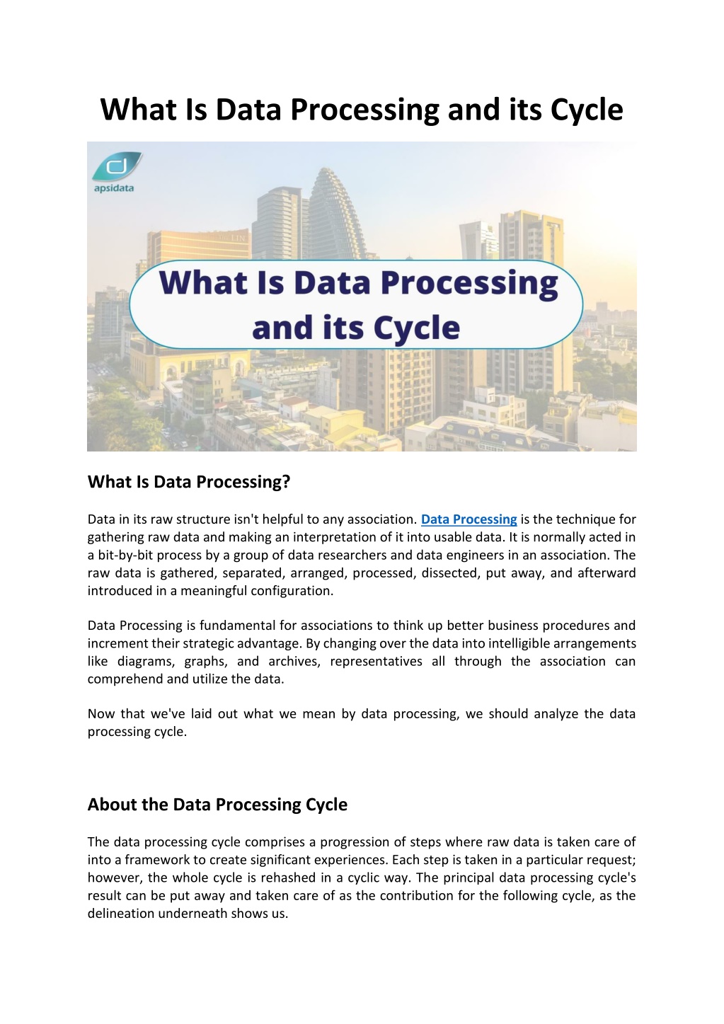 PPT - What Is Data Processing and its Cycle PowerPoint Presentation ...