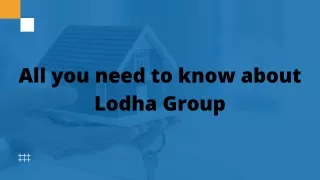 all you need to know about lodha group