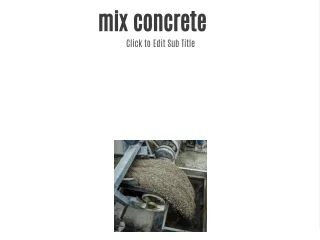 mix concrete