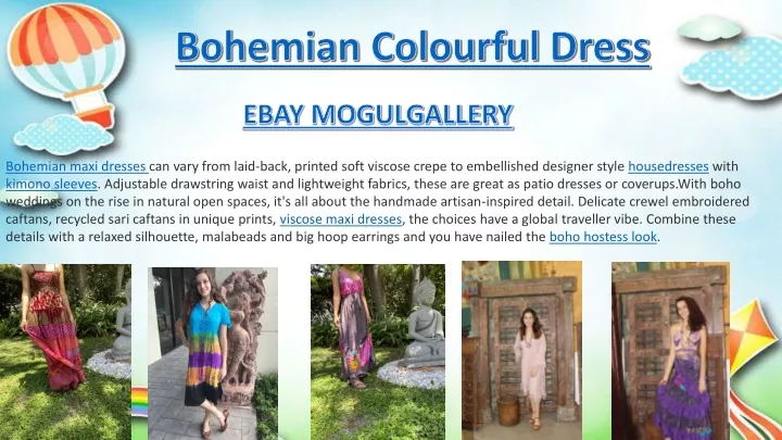 bohemian colourful dress