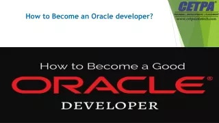 How to Become an Oracle developer