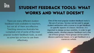 student feedback tools what works and what doesn t