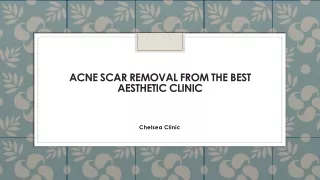 Acne Scar Removal from the best Aesthetic Clinic