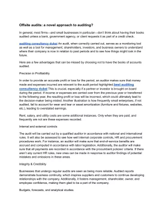 offsite audits a novel approach to auditing