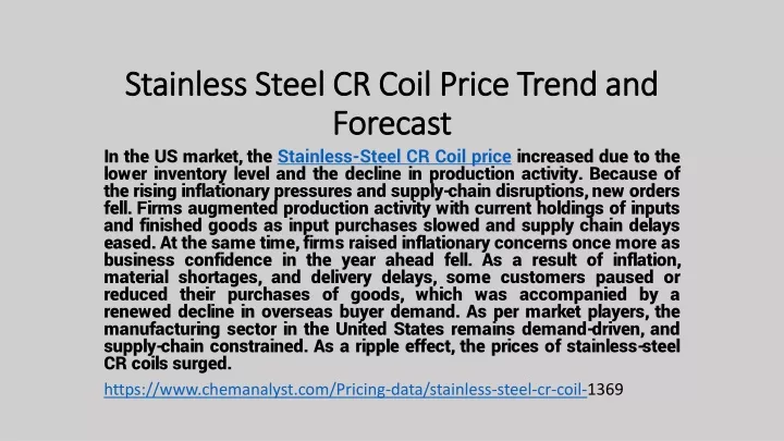 stainless steel cr coil price trend and forecast