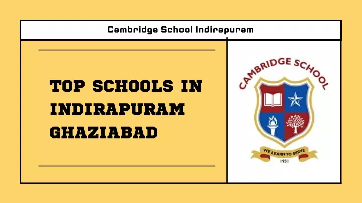 PPT - Top Schools In Indirapuram Ghaziabad PowerPoint Presentation ...