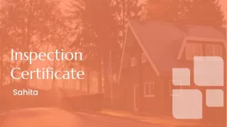 Inspection certificate