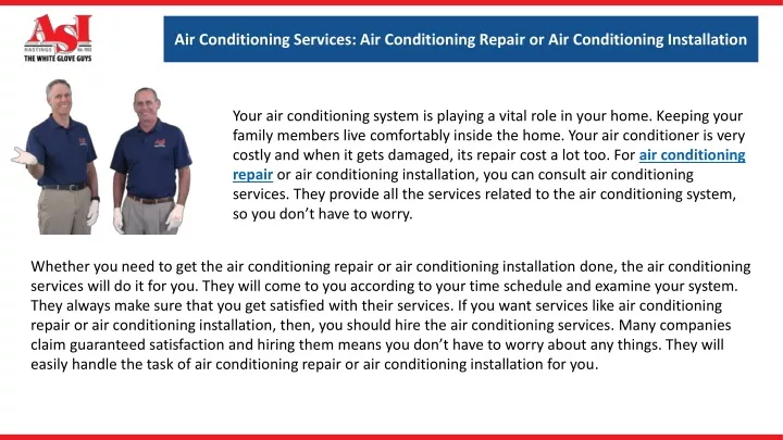 air conditioning services air conditioning repair