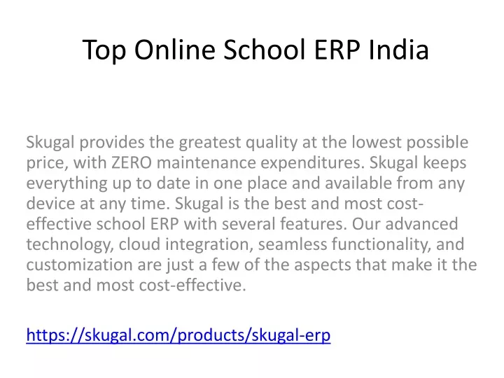 top online school erp india