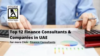 Top 12 Finance Consultants & Companies in UAE