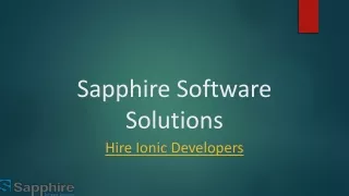 sapphire software solutions