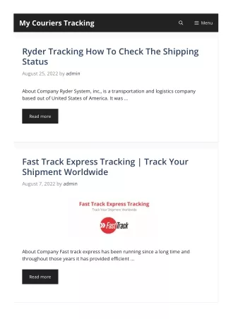 My Couriers Tracking - Worldwide Couriers Status Check &amp; Tracking