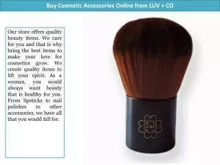 Buy Cosmetic Accessories Online from LUV   CO