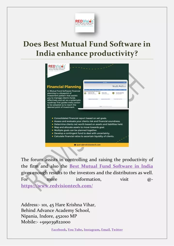 does best mutual fund software in india enhance