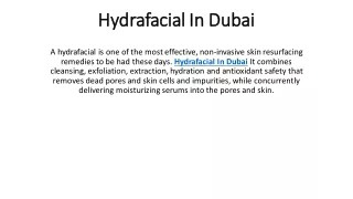 hydrafacial hydrafacialin dubai
