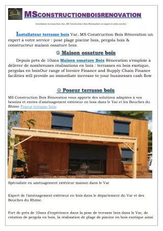 installateur terrasse bois var ms construction