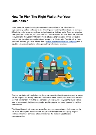 how to pick the right wallet for your business