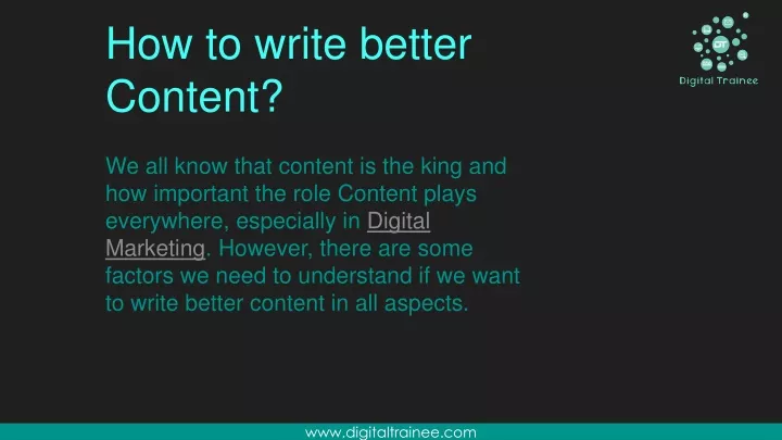 how to write better content