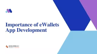 Importance of EWallets App Development