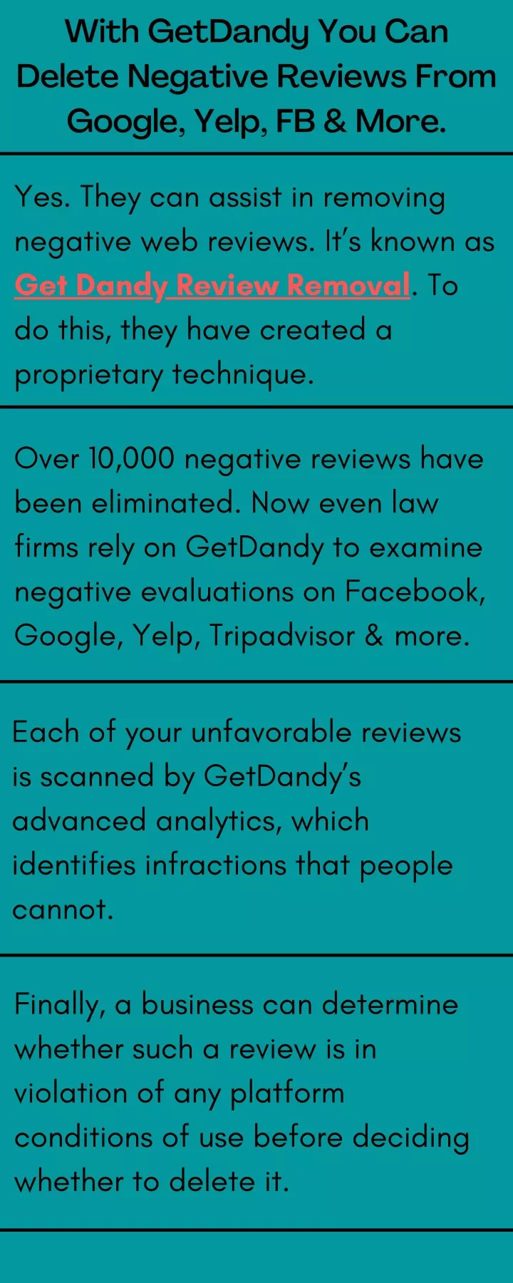 with getdandy you can delete negative reviews